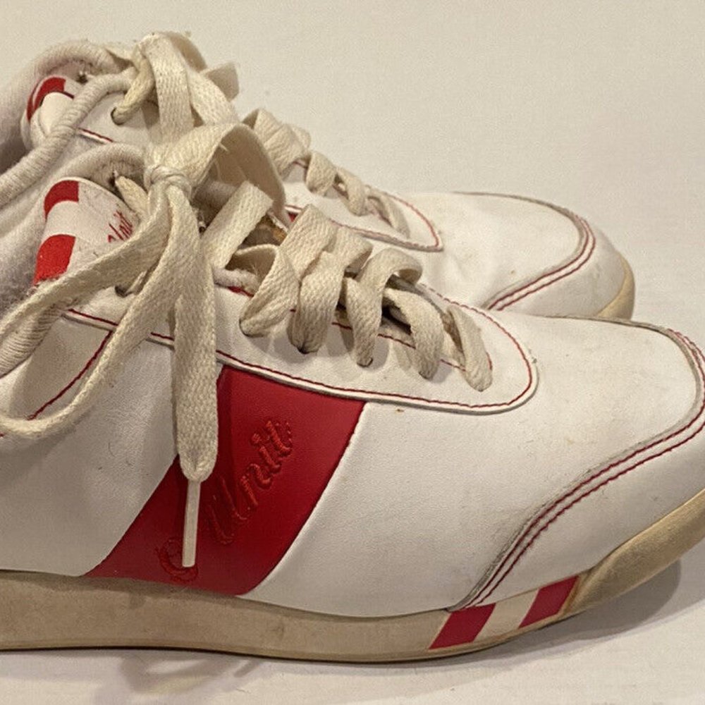 Vintage Reebok G Unit White Red Stripe Athletic Shoes Sneakers Womens Sz 8.5